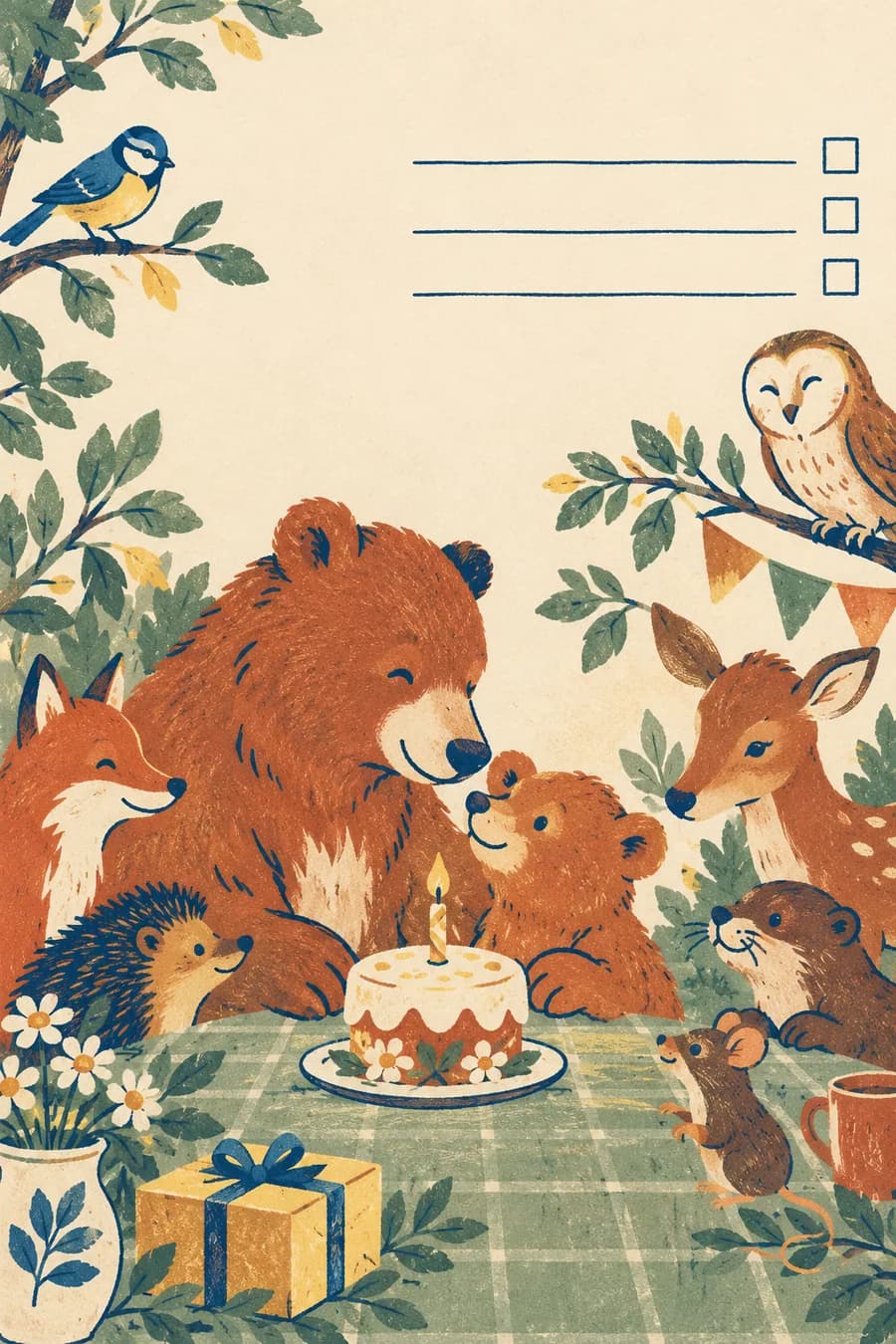 Carte anniversaire à imprimer pour maman (a completer)