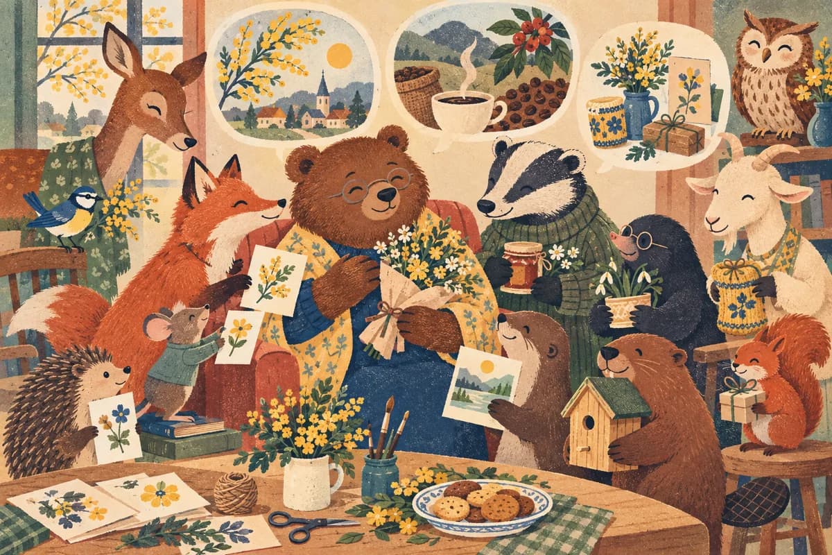 Fête des grands-mères 2027 : date, origine et idées : Une carte pliée présente un dessin sur le devant et, à l’intérieur, un souvenir partagé accompagné d’un petit mot. L’enfant signe avec son p