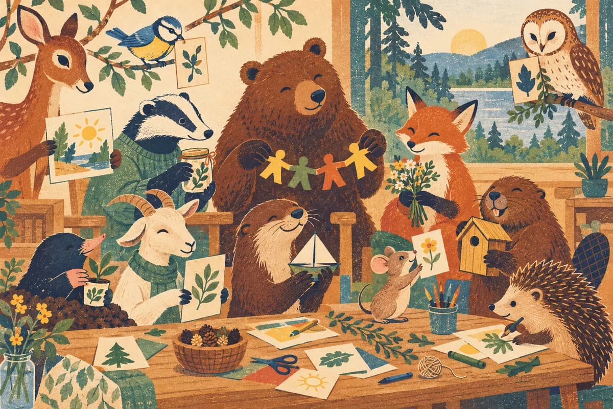 Offrir du temps : les cadeaux qui ne coûtent rien : Un carnet en papier plié rassemble quatre bons illustrés à la main, deux sur chaque page intérieure. Sur la couverture, le prénom de la pers