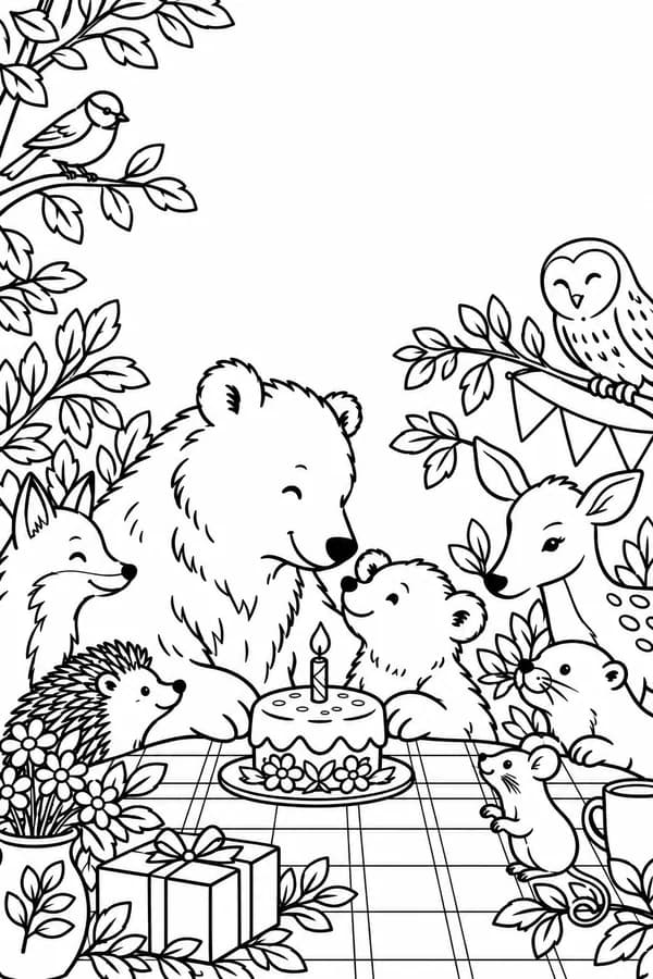 Version à colorier : Carte anniversaire à imprimer pour maman (a completer)