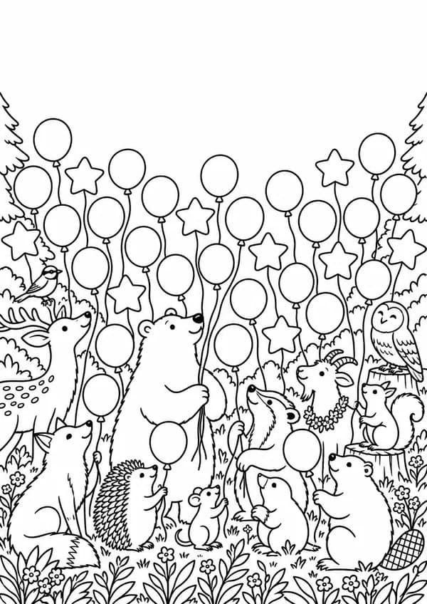 Version à colorier : Carte de fin d'année signée par toute la classe