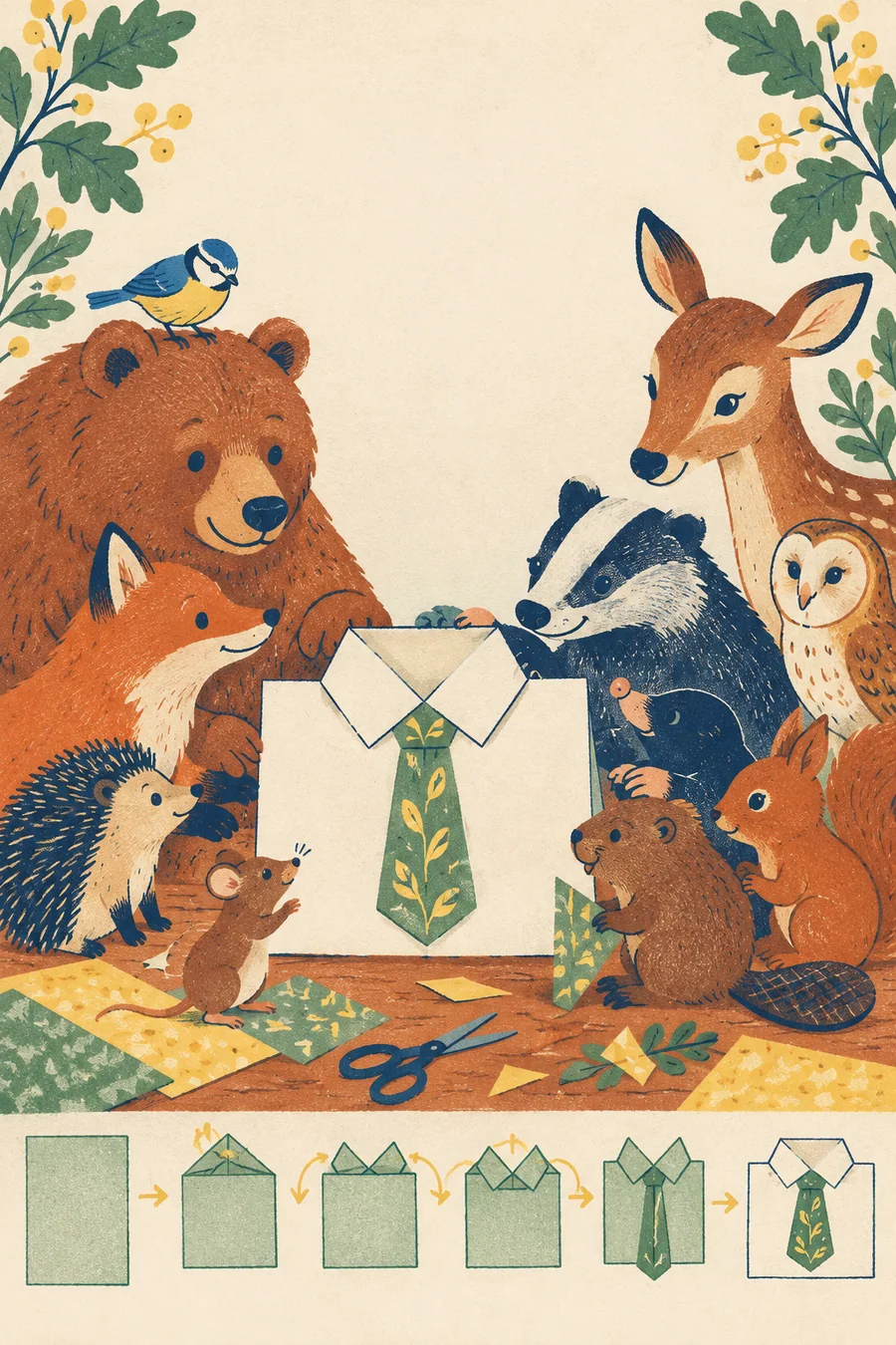 Carte chemise et cravate pour la fête des pères